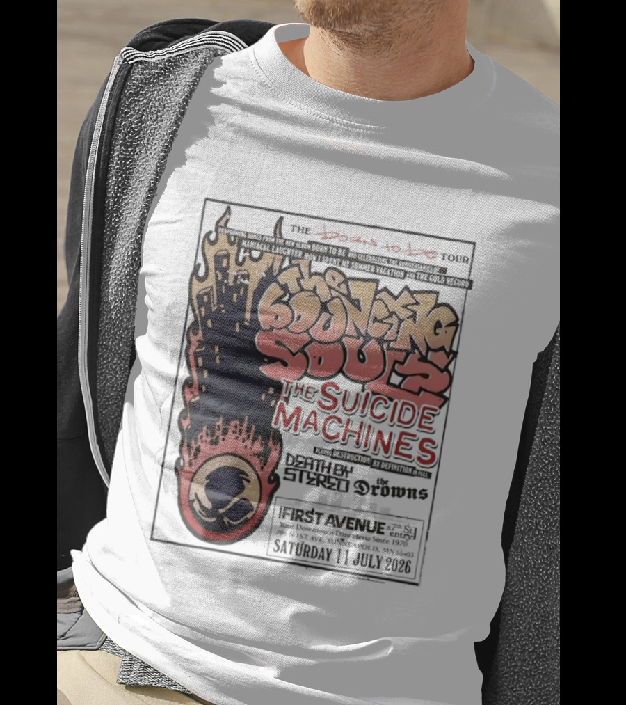 The Bouncing Souls The Suicide Machines Death By Stereo The Drowns First Avenue Tour Minneapolis 13 July 2019 T-Shirt