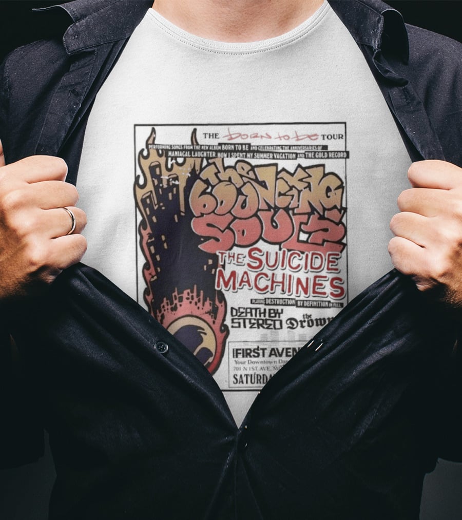 The Bouncing Souls The Suicide Machines Death By Stereo The Drowns First Avenue Tour Minneapolis 13 July 2019 T-Shirt