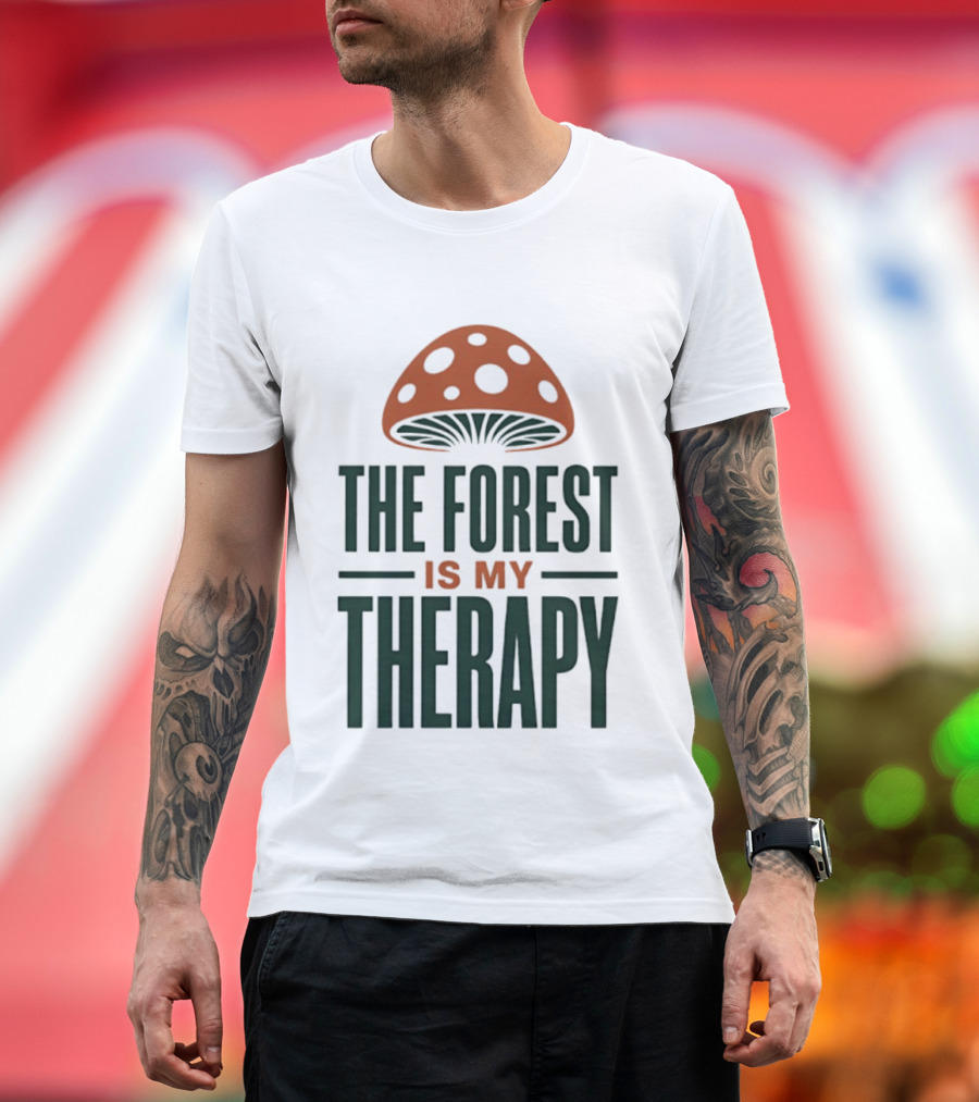 The Forest Is My Therapy Mushroom T-Shirt