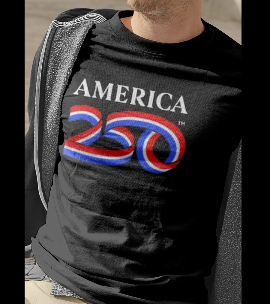 AMERICA 250 Red White Blue USA Anniversary T-Shirt