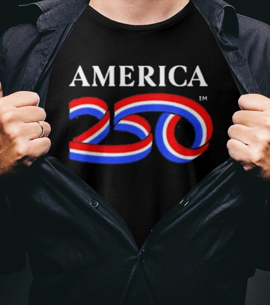 AMERICA 250 Red White Blue USA Anniversary T-Shirt