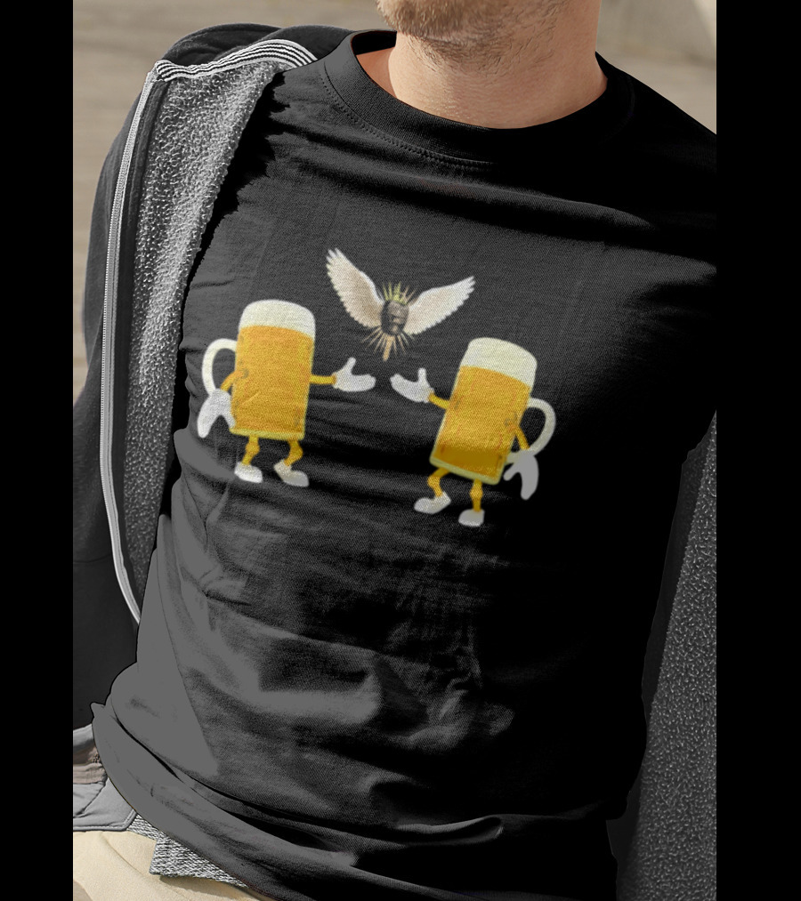 Beers And Car Keys Angel Meme With Winged Creature And Beer S T-Shirt