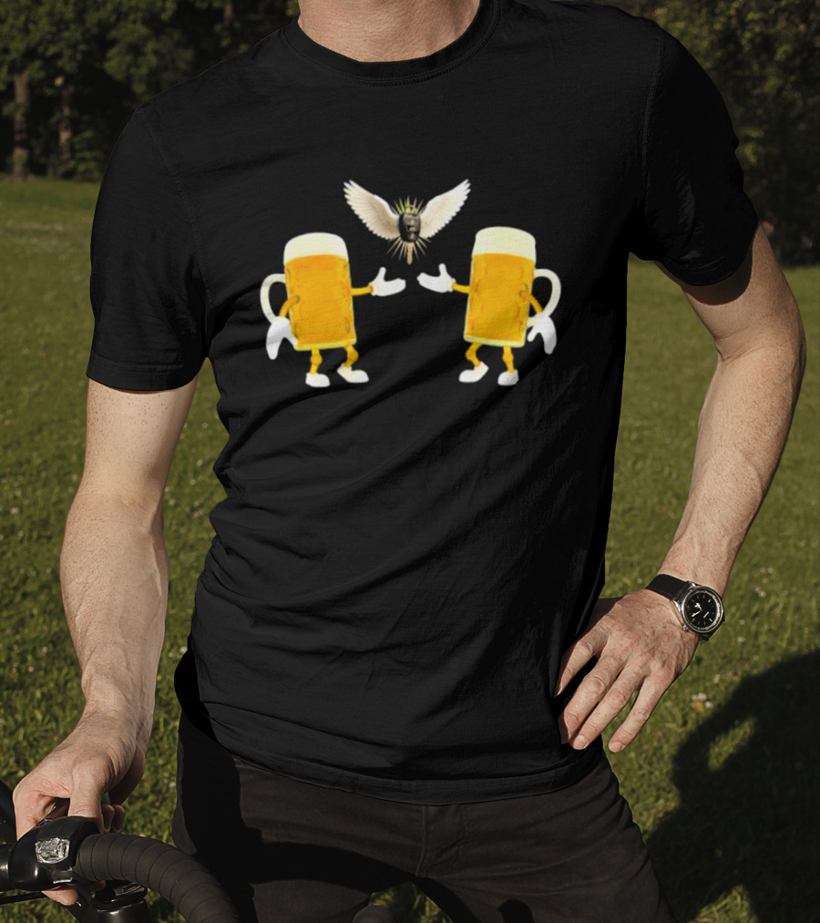 Beers And Car Keys Angel Meme With Winged Creature And Beer S T-Shirt