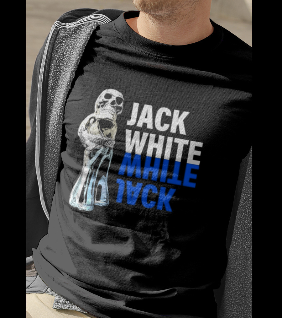 Jack White Rock Musician Skull Reflection T-Shirt