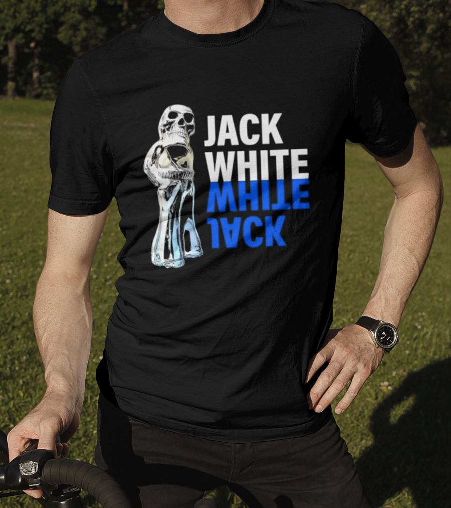 Jack White Rock Musician Skull Reflection T-Shirt