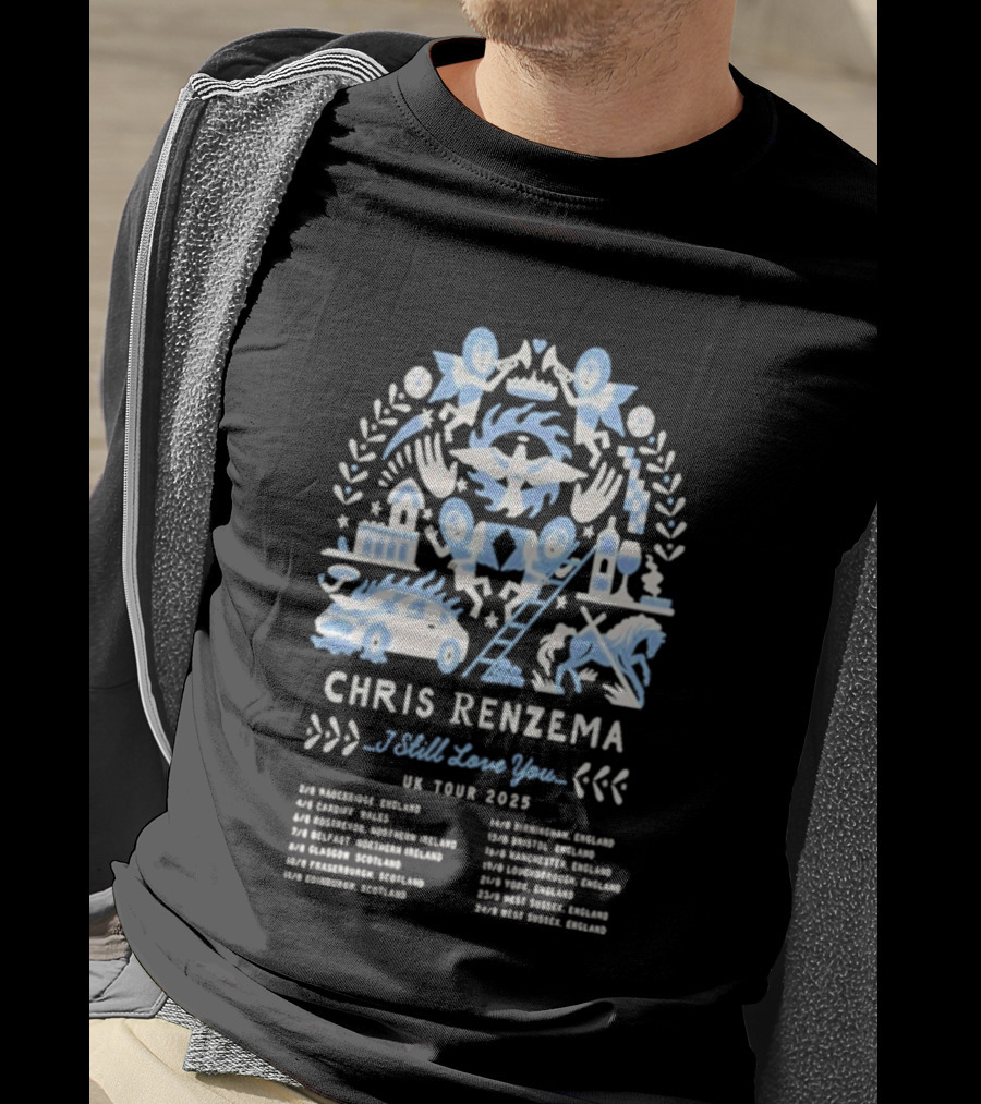 Chris Renzema I Still Love You UK Tour 2025 Concert Dates And Venues T-Shirt