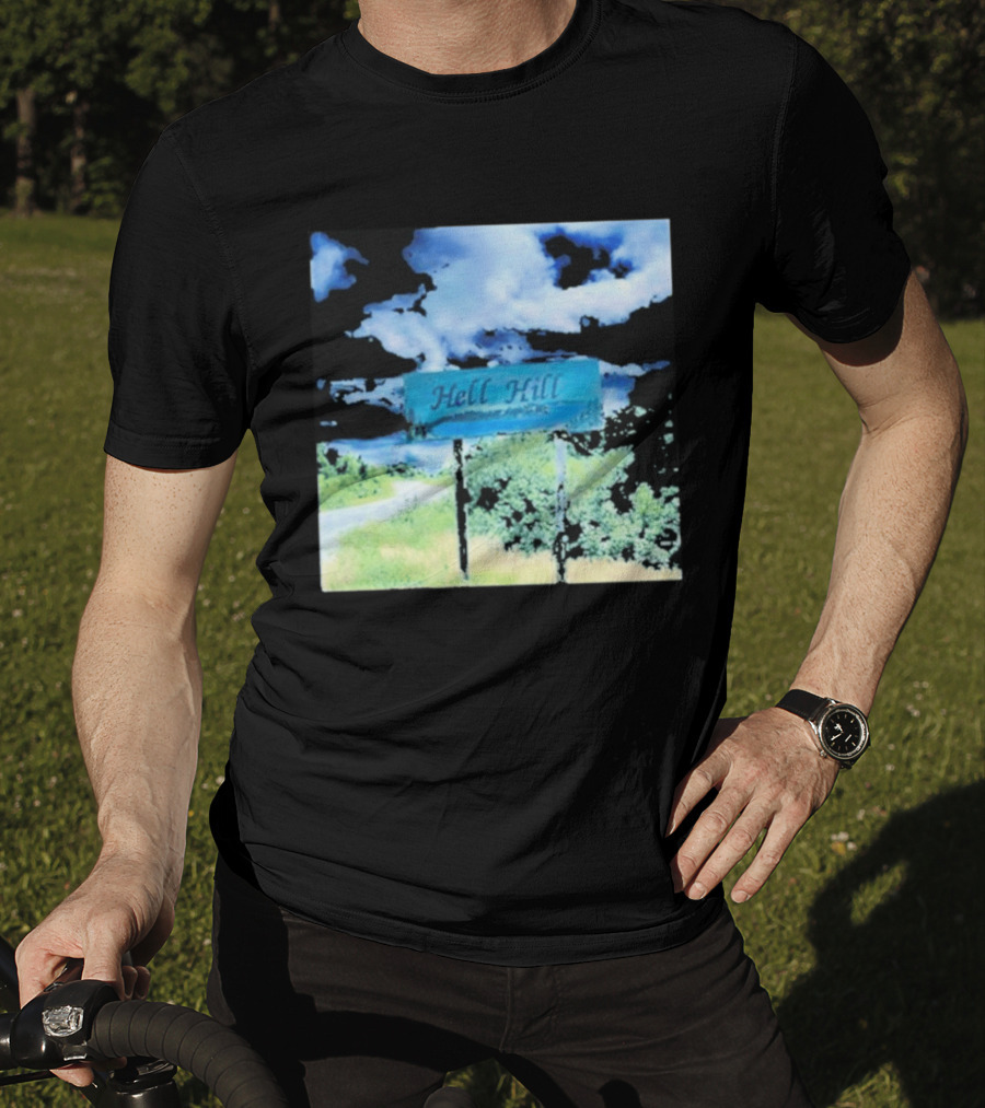 Elita Harkov Hell Hill Scenic Road Sign T-Shirt