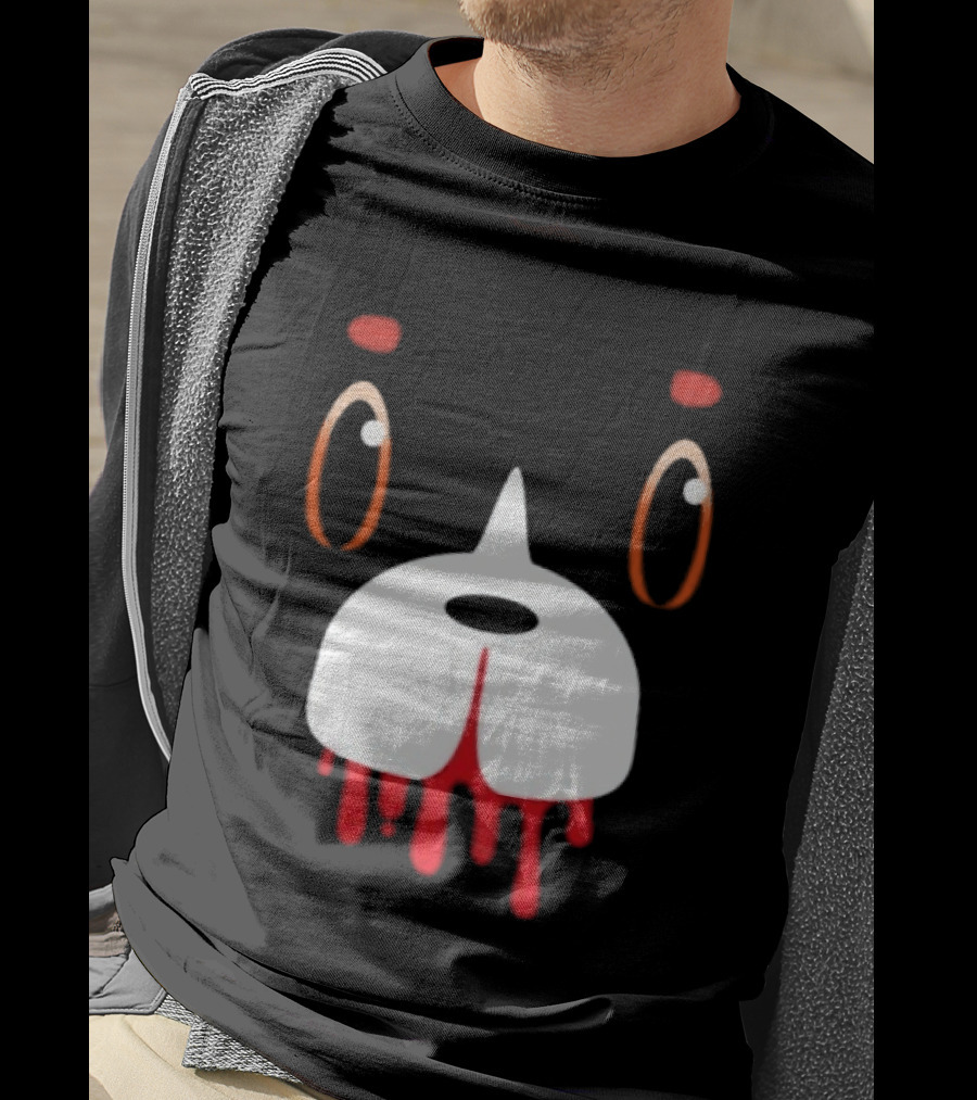 Final Space Mooncake Face Cartoon Character Dripping Red T-Shirt