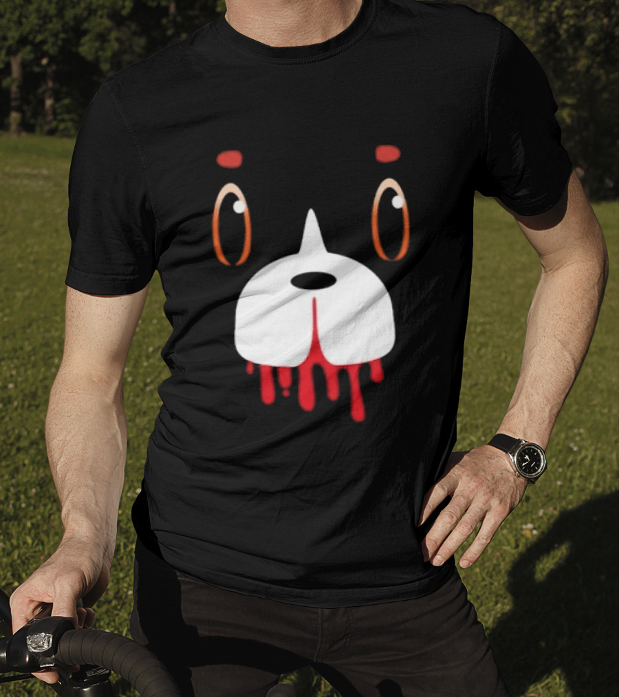 Final Space Mooncake Face Cartoon Character Dripping Red T-Shirt