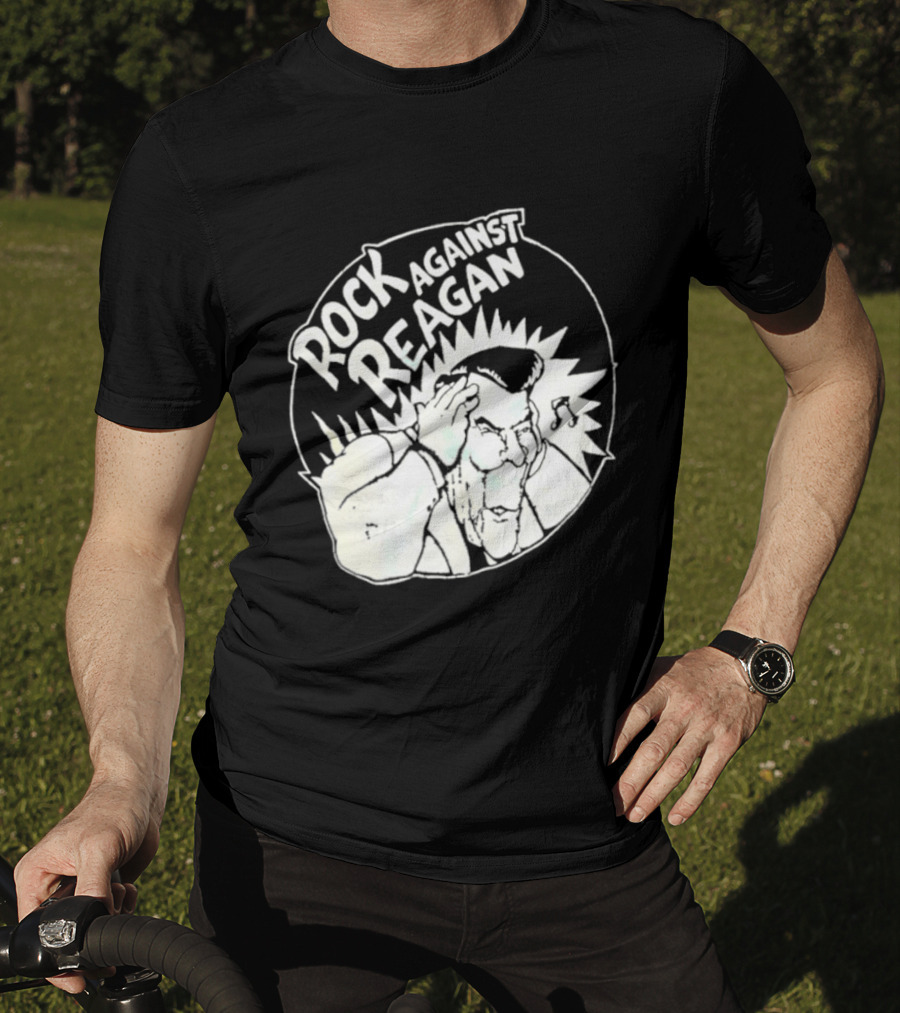 Rock Against Reagan Punk Protest 80s Political Movement T-Shirt
