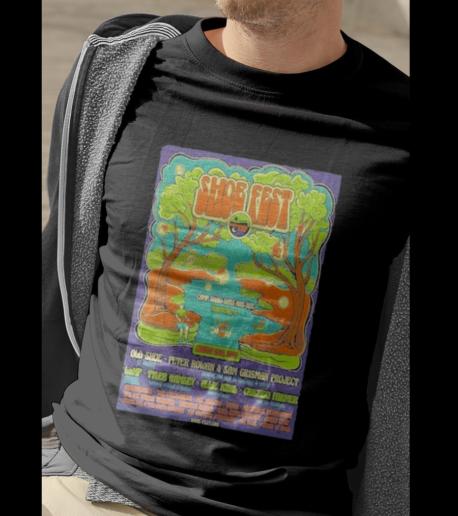 Shoe Fest August 29 31 2025 Camp Shaw Waw Nas See Manteno IL Old Shoe Peter Rowan Sam Grisman Project Tyler Ramsey Allie Kral Chicago Farmer T-Shirt