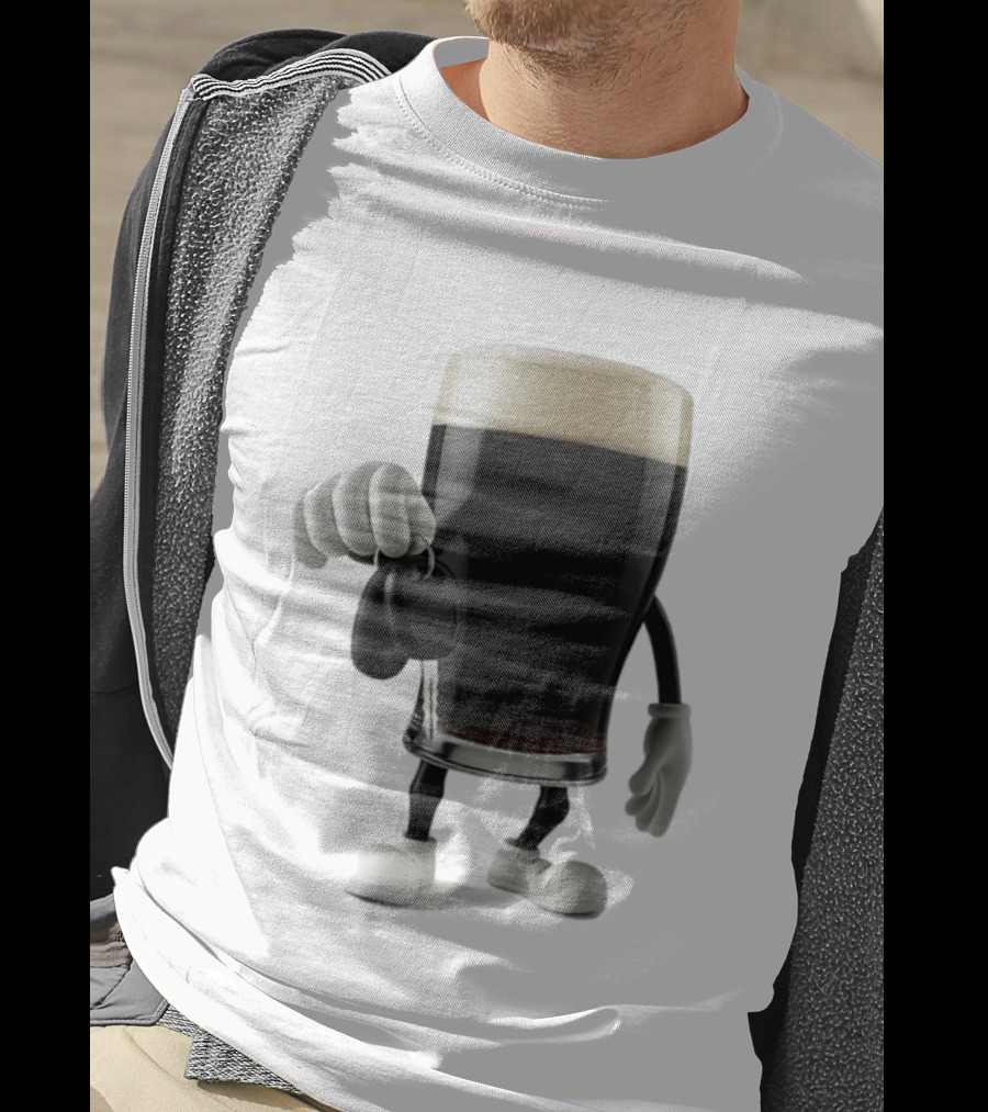 Guinness Beer Pint Holding Car Keys T-Shirt