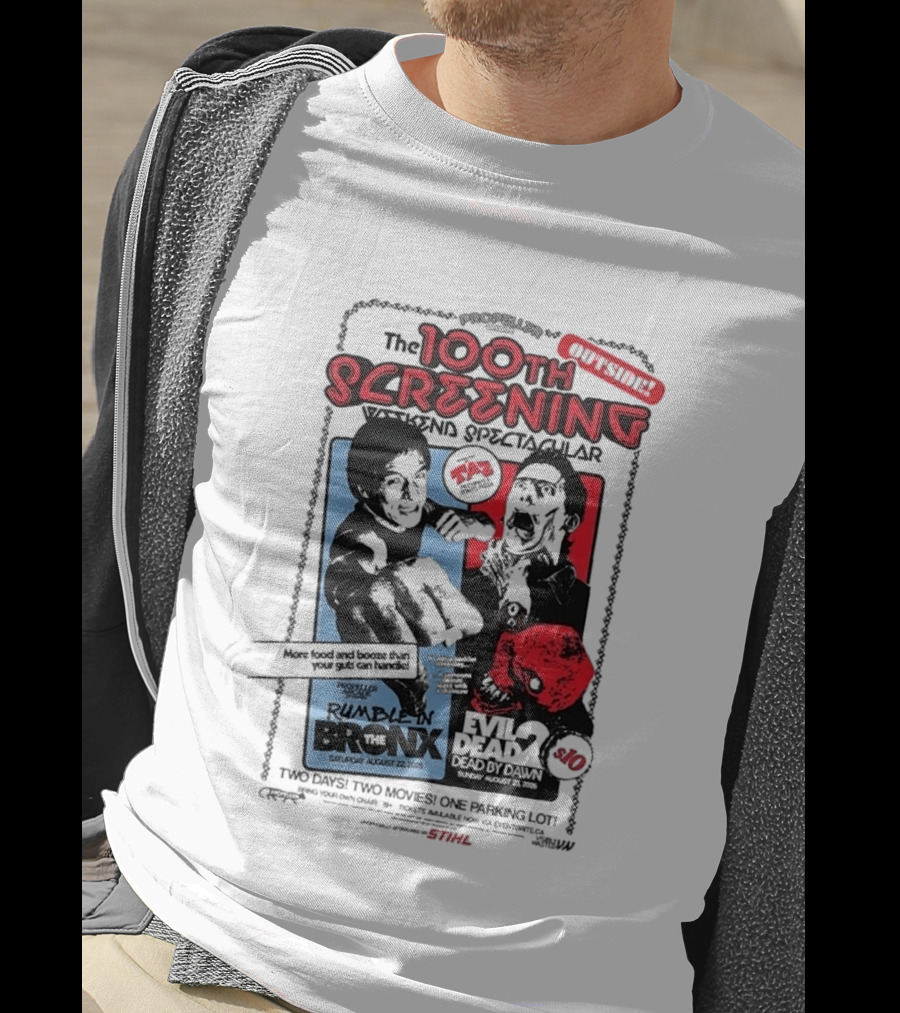 Propeller Arcade 100th Screening Weekend Spectacular Rumble In The Bronx August 22 2026 Evil Dead 2 T-Shirt