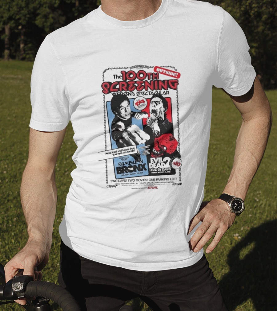 Propeller Arcade 100th Screening Weekend Spectacular Rumble In The Bronx August 22 2026 Evil Dead 2 T-Shirt