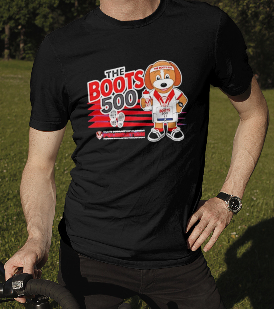 The Boots 500 Saints Community Development Foundation Adventures T-Shirt