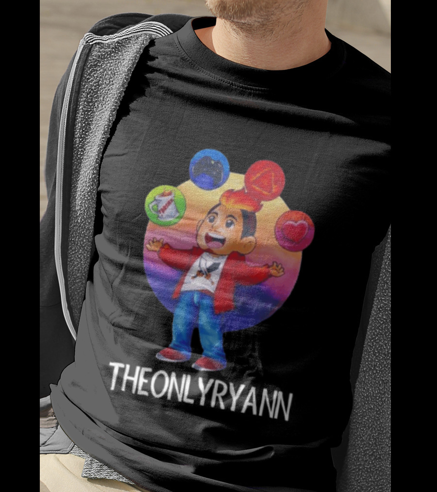 THEONLYRYANN Colorful Iconic YouTuber Gaming T-Shirt