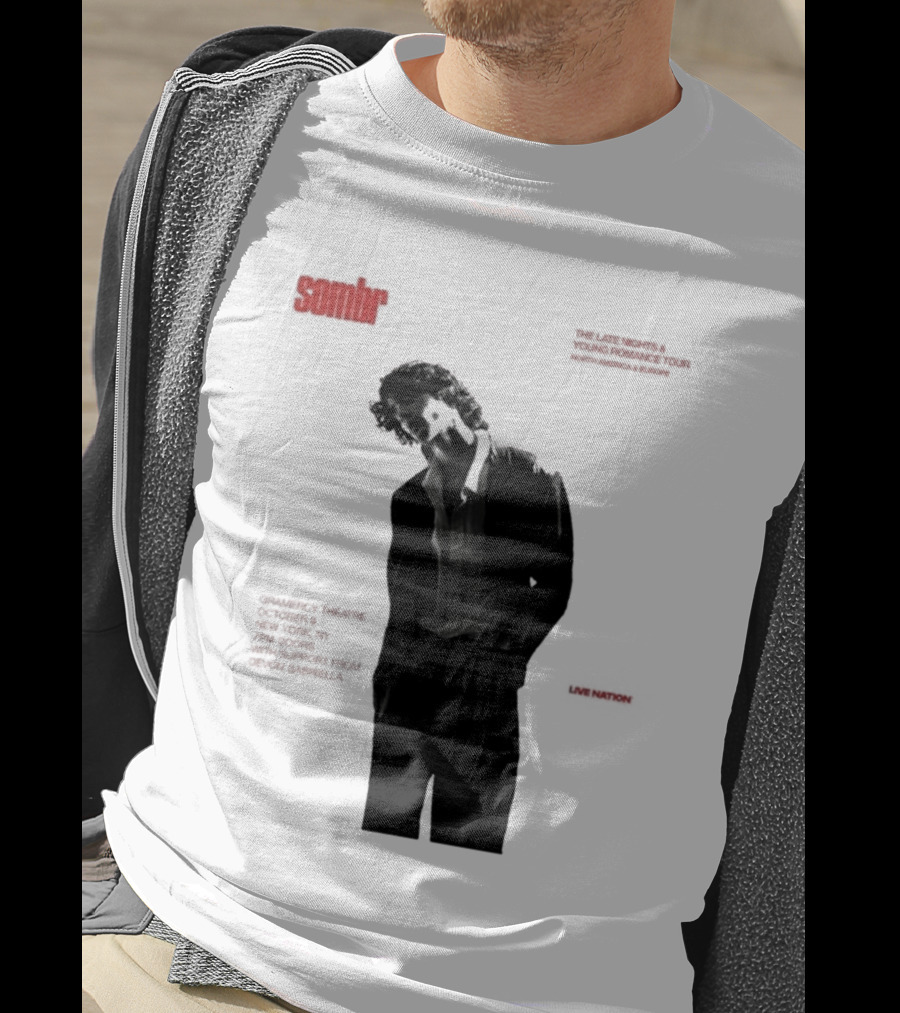 Sombr The Late Nights And Young Romance Tour Dates 2025 North America And Europe T-Shirt