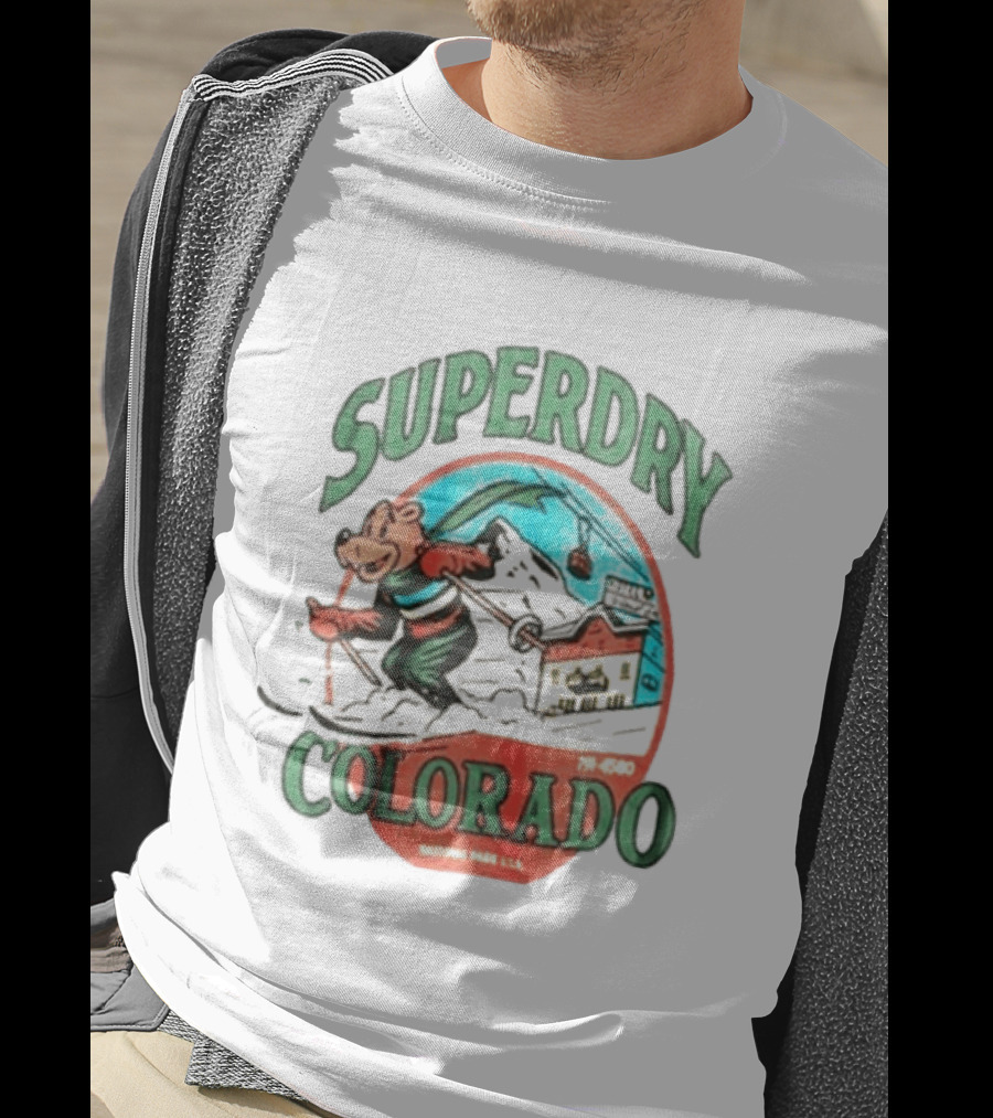 Superdry Colorado Skiing Bear National Park USA T-Shirt