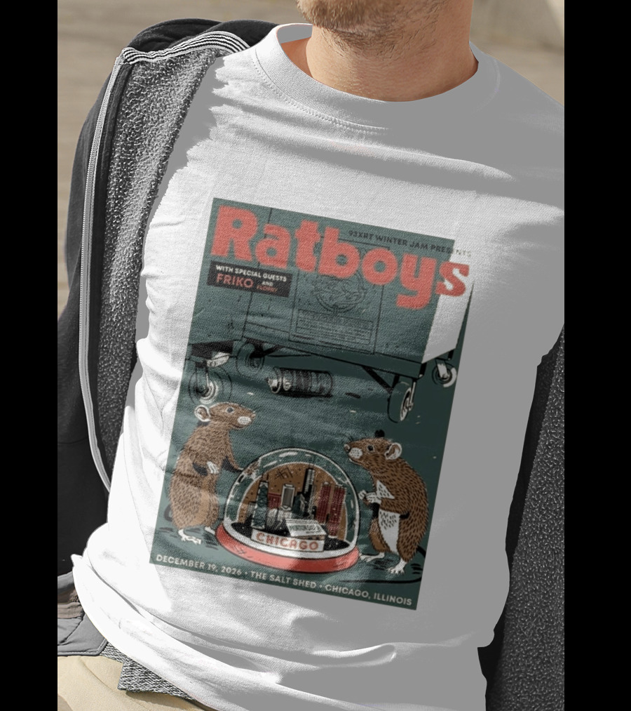 93XRT Winter Jam Ratboys Concert With Friko And Floory At The Salt Shed Chicago December 19 2026 T-Shirt