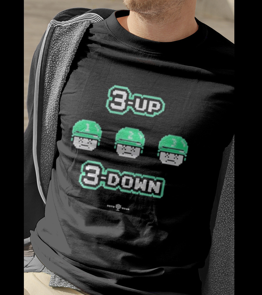 3 Up 3 Down 8 Bit Style Retro Gaming T-Shirt