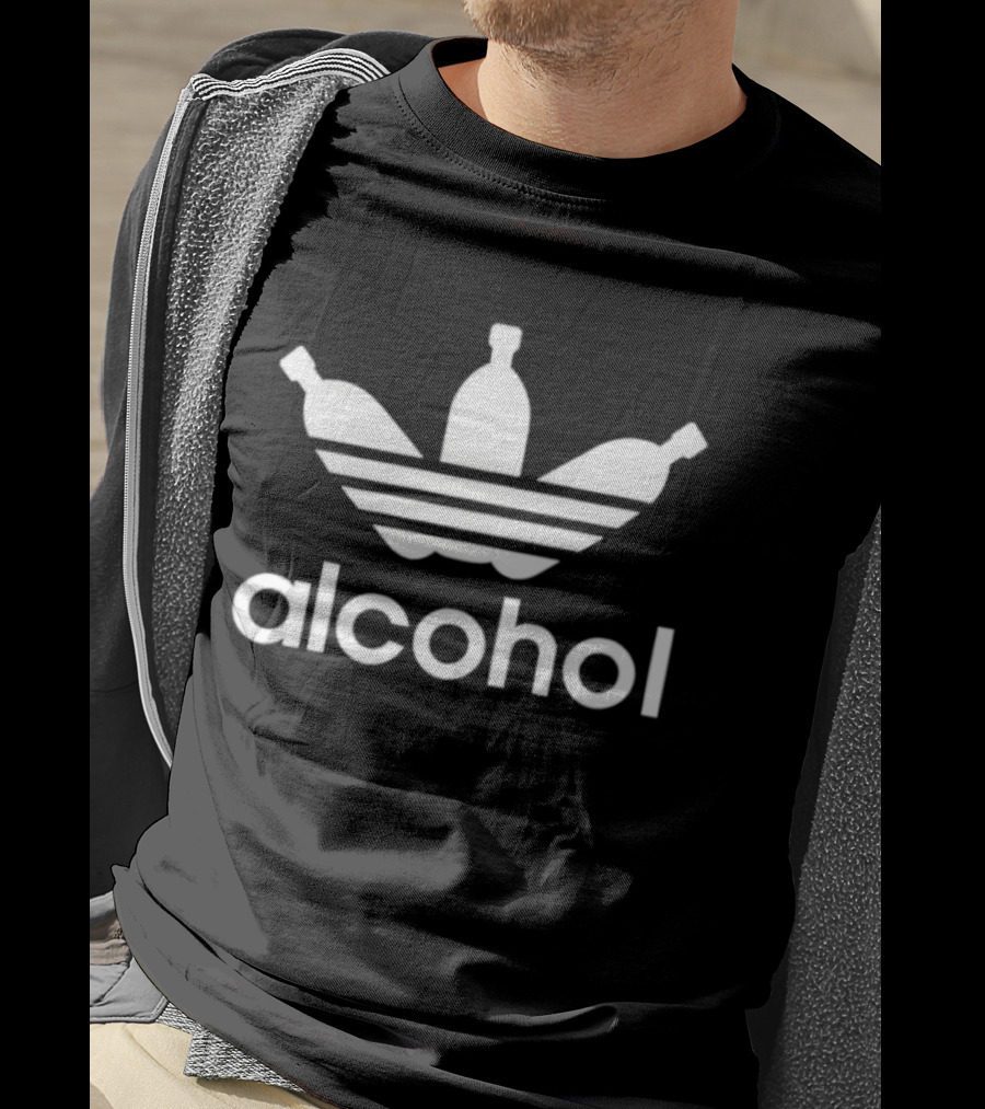 Alcohol Drinking Parody Bottles And Stripes T-Shirt
