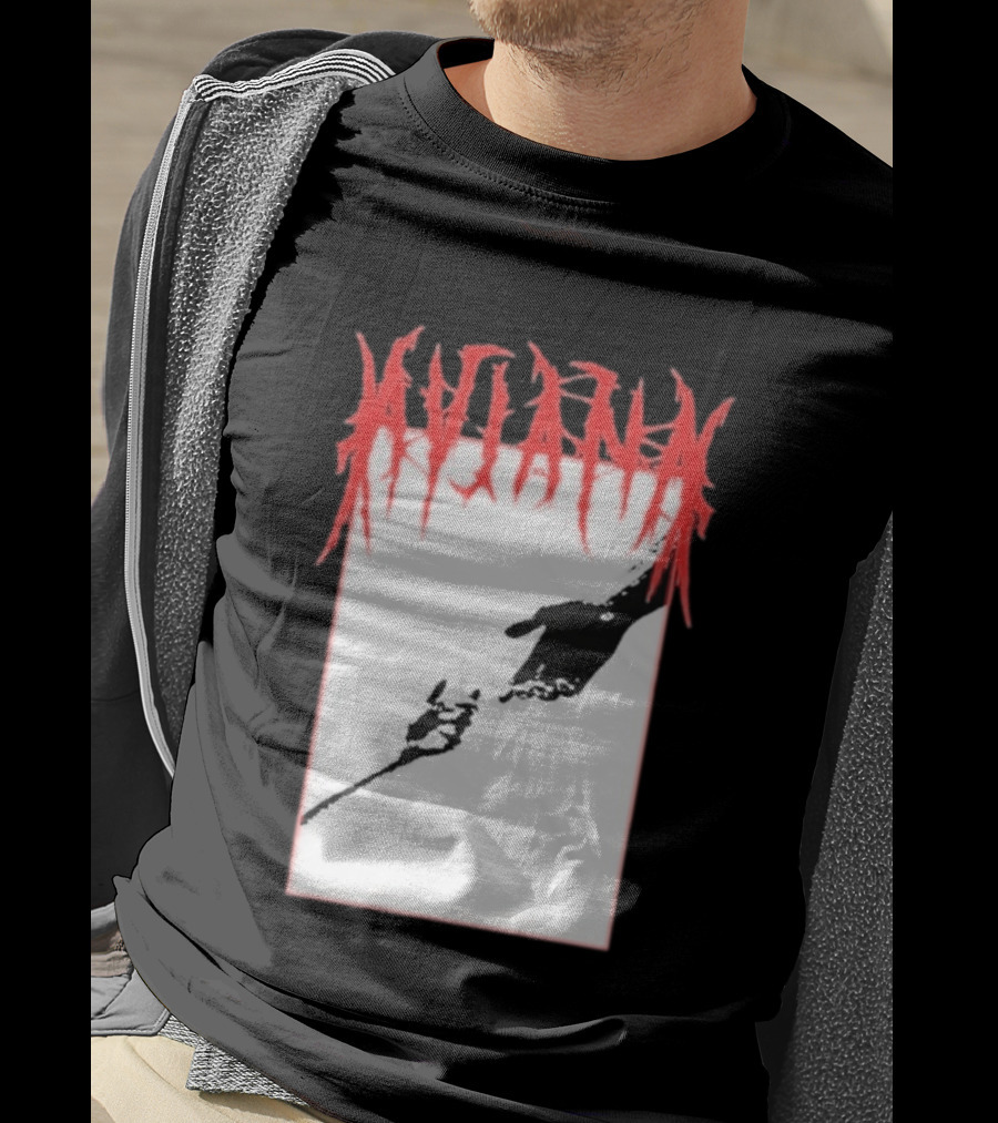 Aviana Death Corporation Hands Graphic Black And Red T-Shirt