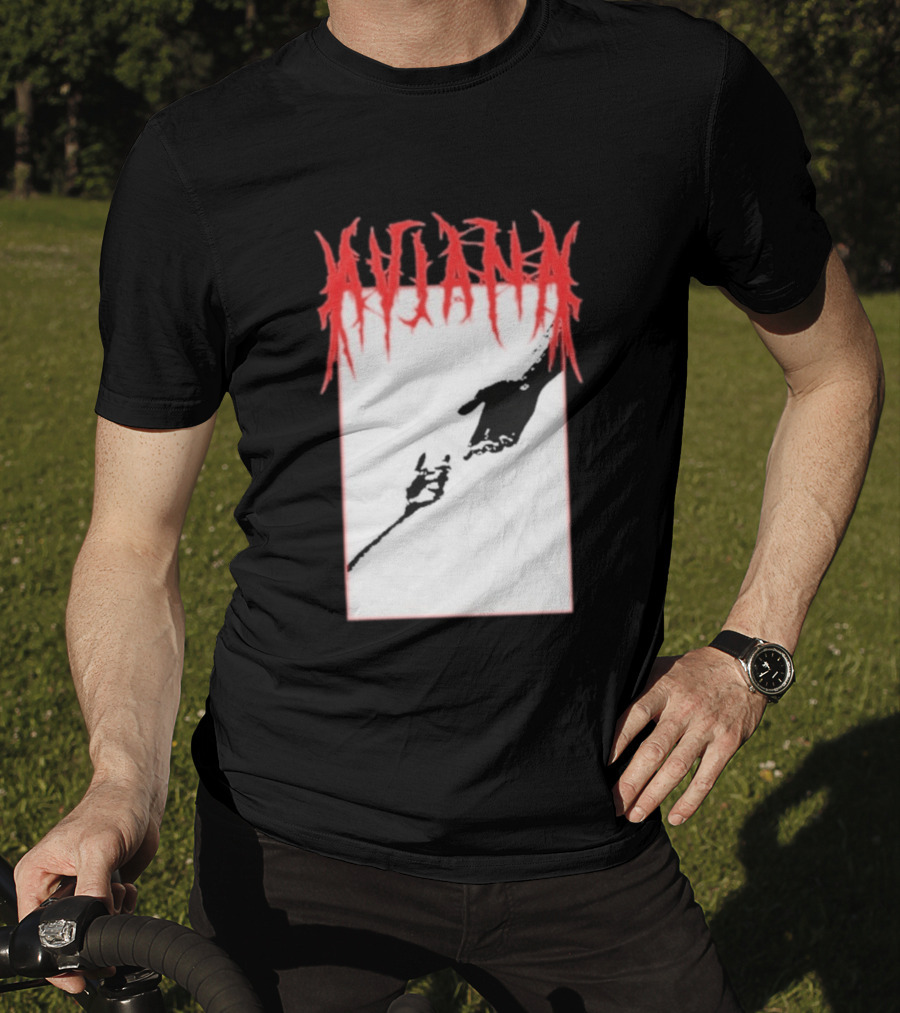 Aviana Death Corporation Hands Graphic Black And Red T-Shirt