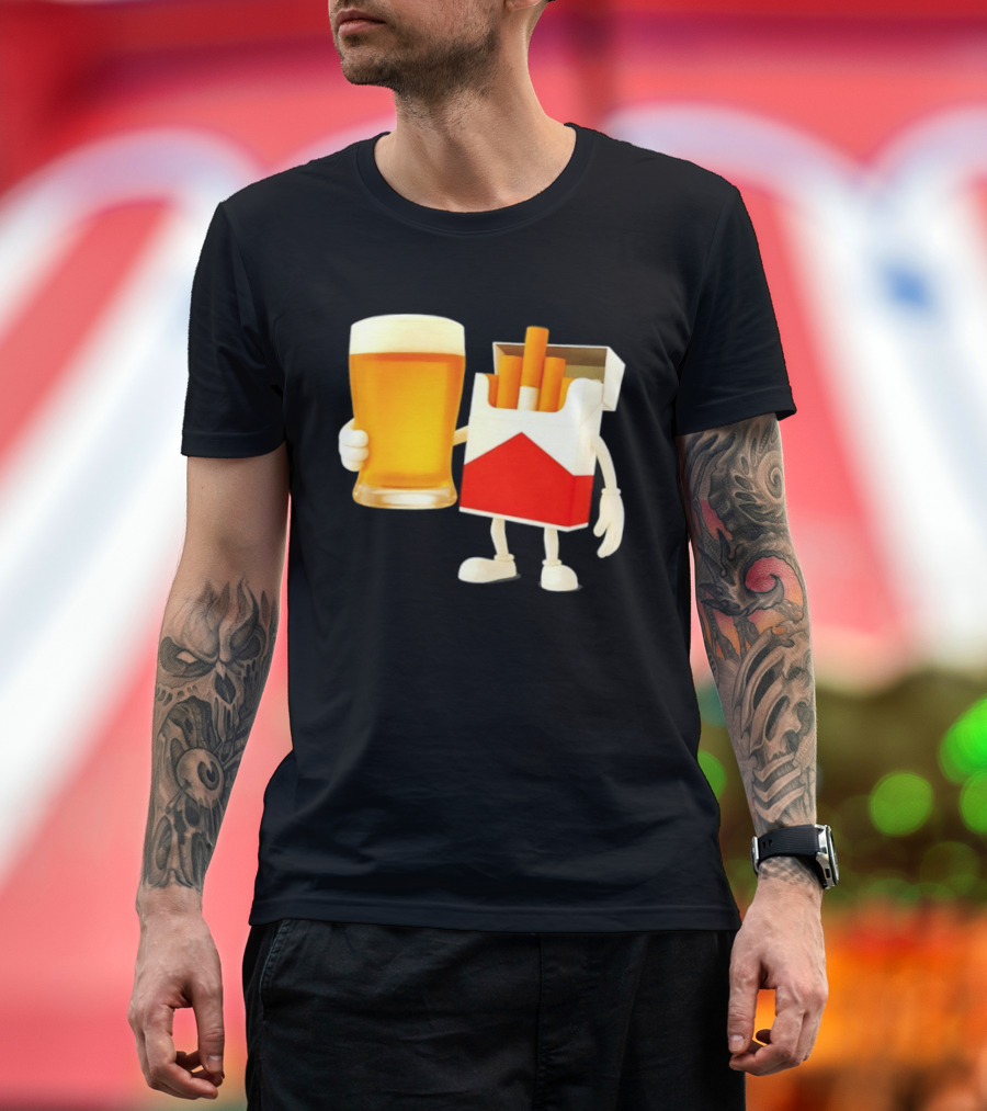 Beer And Marlboro Cigarettes Friendship Meme T-Shirt