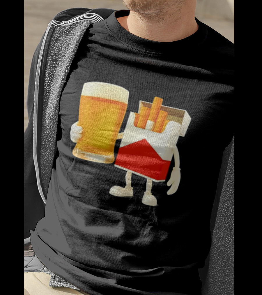 Beer And Marlboro Cigarettes Friendship Meme T-Shirt