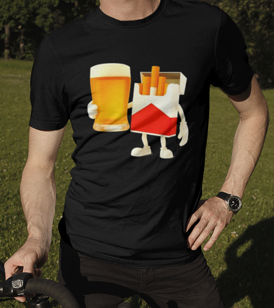 Beer And Marlboro Cigarettes Friendship Meme T-Shirt