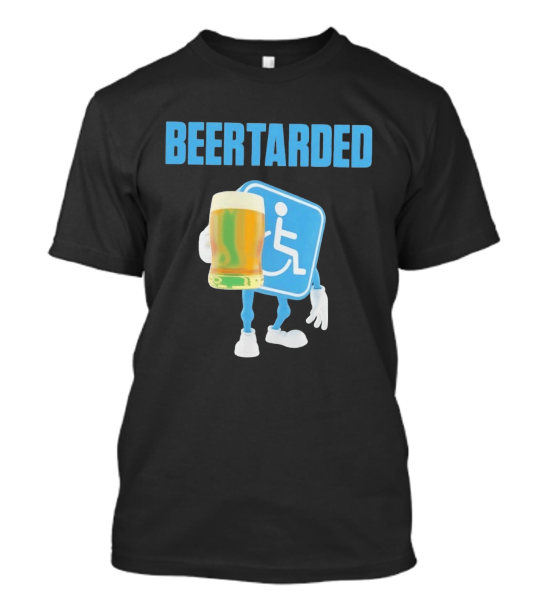 Beertarded Handicap Drinking Humor With Beer T-Shirt