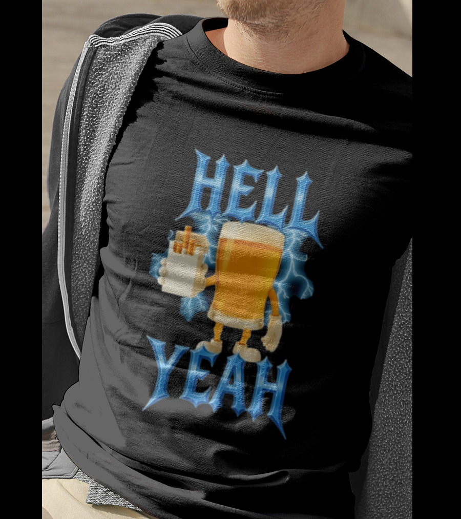 Hell Yeah Beer And Cigarettes Lightning T-Shirt