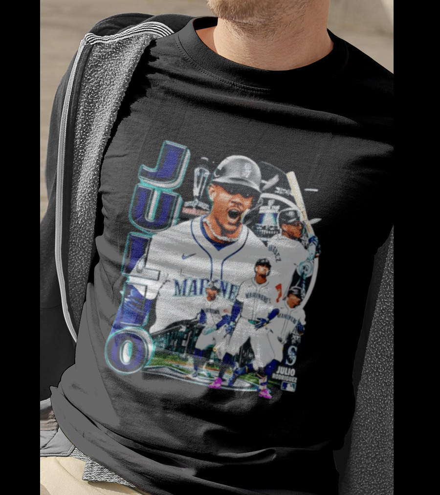 Julio Rodriguez Seattle Mariners MLB 2026 Collage Mariners Baseball Player T-Shirt