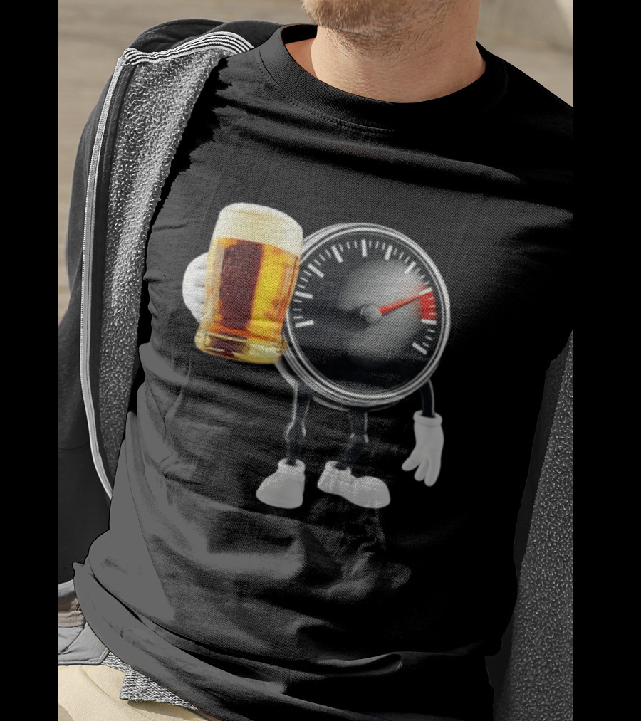 Speedometer Beer Gauge Fun Drinking Meter T-Shirt