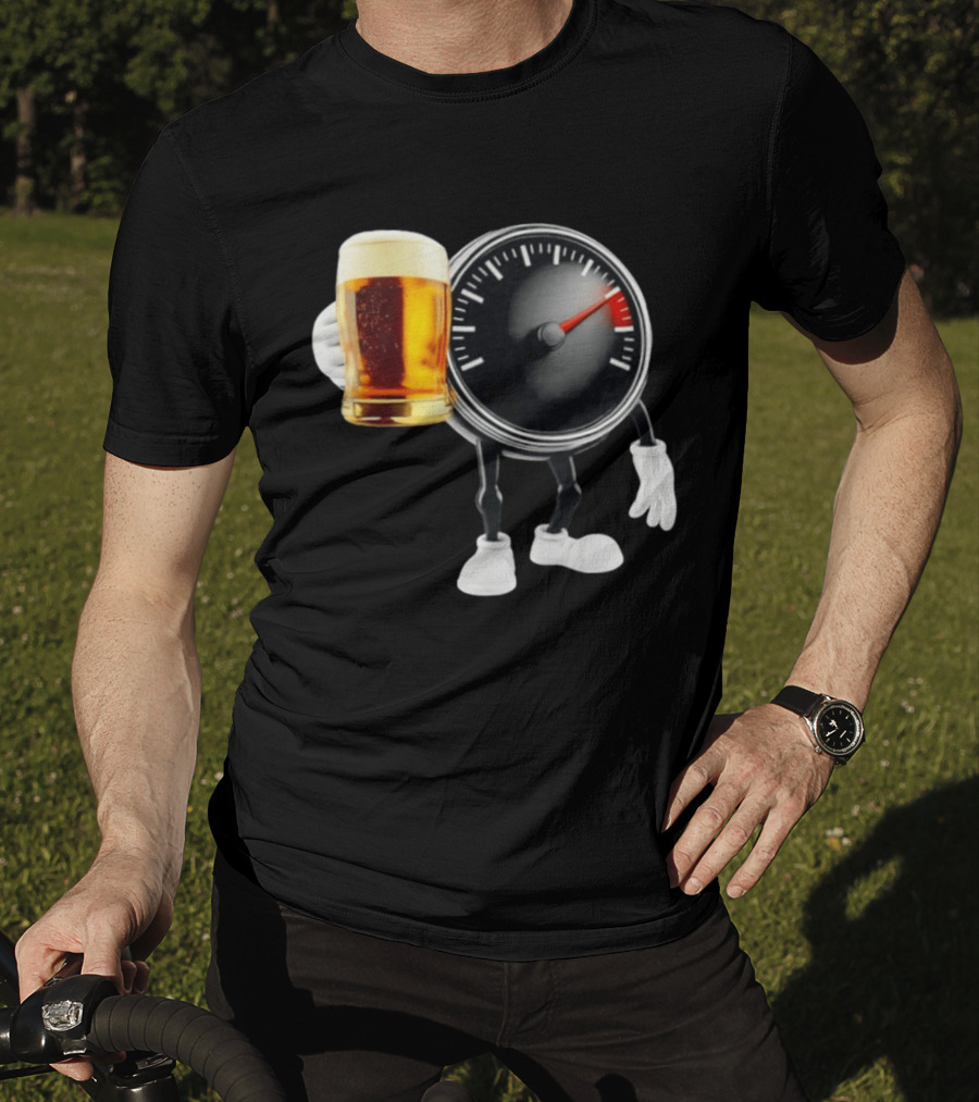 Speedometer Beer Gauge Fun Drinking Meter T-Shirt