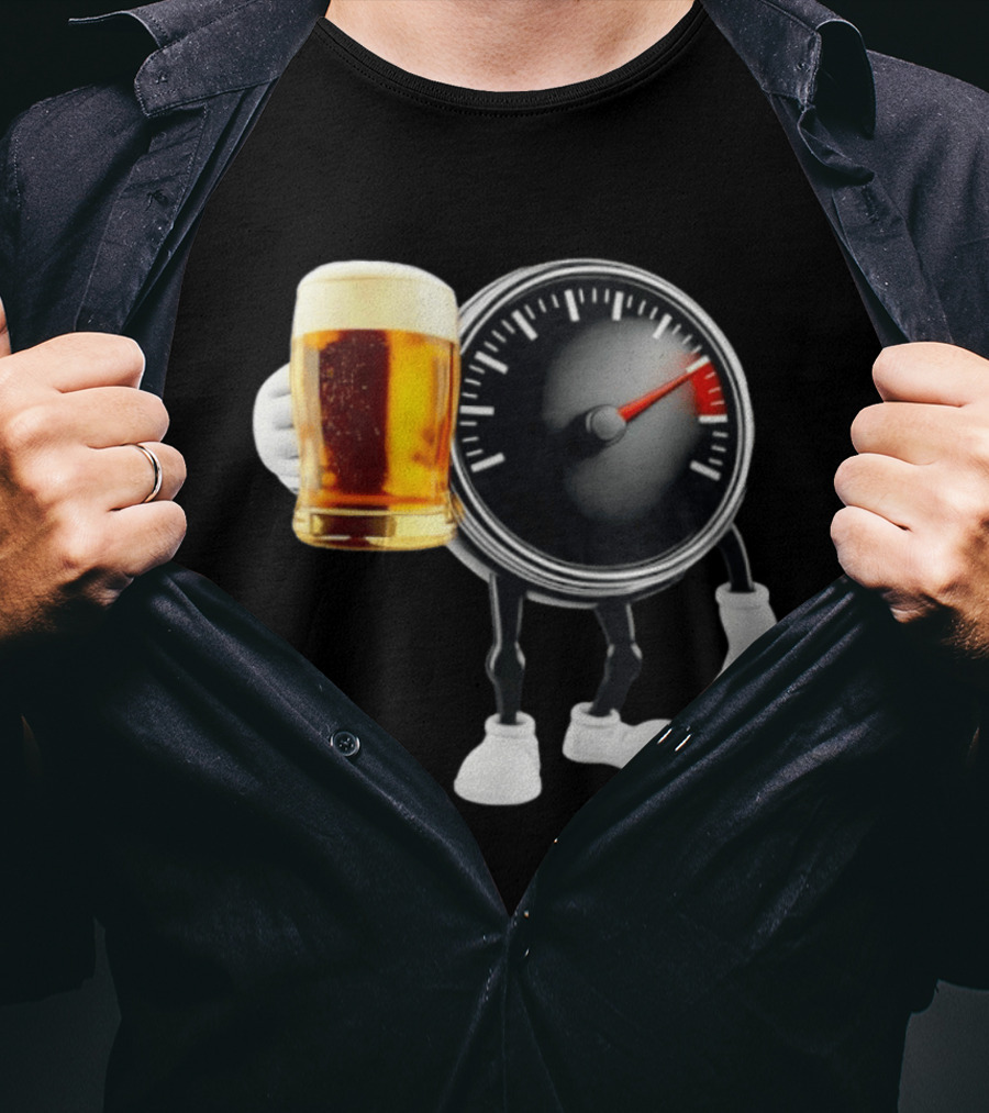 Speedometer Beer Gauge Fun Drinking Meter T-Shirt