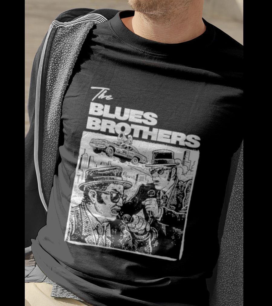 The Blues Brothers John Belushi Dan Aykroyd Classic Movie Scene Iconic Moment T-Shirt