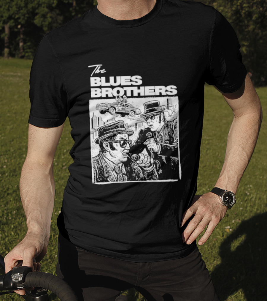 The Blues Brothers John Belushi Dan Aykroyd Classic Movie Scene Iconic Moment T-Shirt