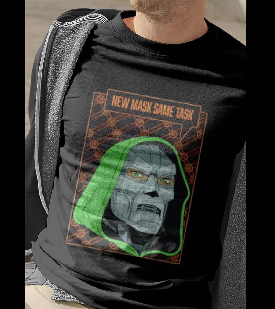 New Mask Same Task Doctor Doom Marvel Villain Green Hood Comic Book Hero T-Shirt