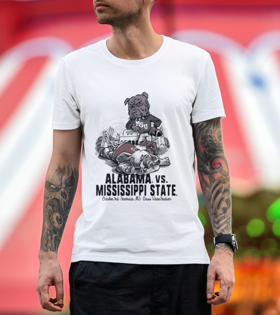 Alabama Vs Mississippi State October 3rd Starkville MS Davis Wade Stadium MSU T-Shirt