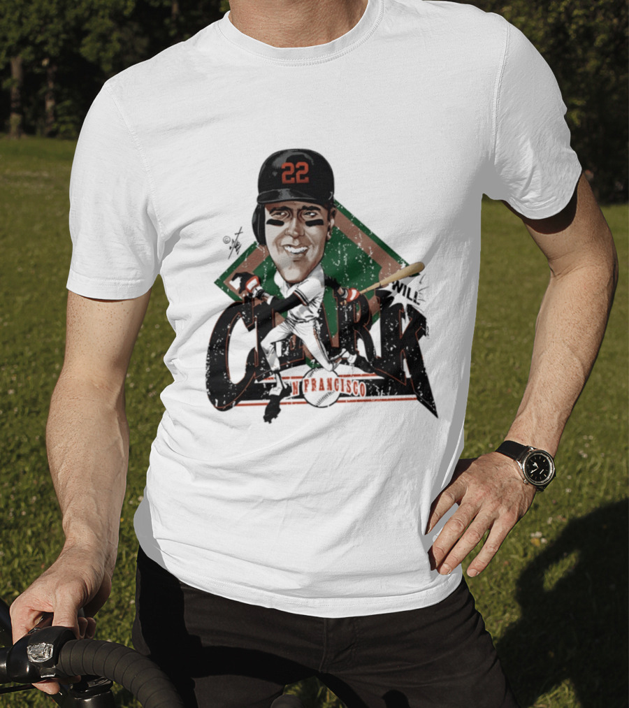 Will Clark San Francisco Giants 22 Bruce Stark Caricature T-Shirt