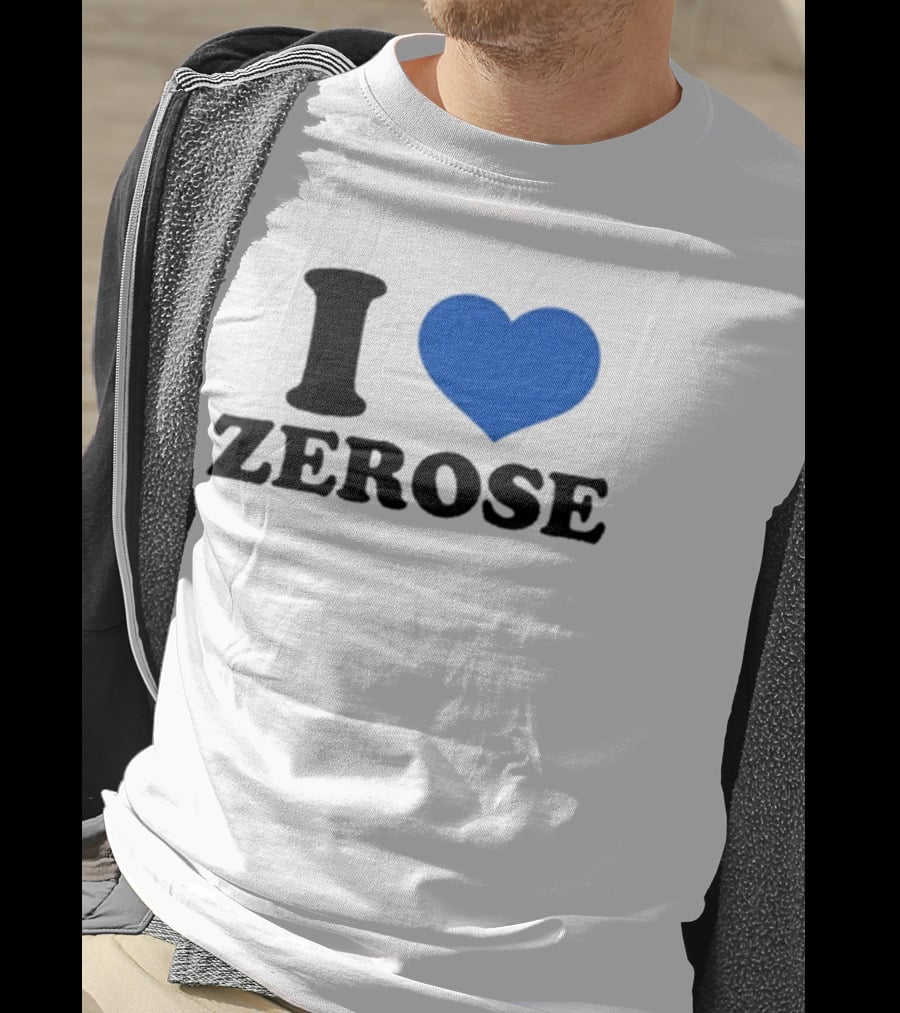 I Love Zerose Heart Blue T-Shirt