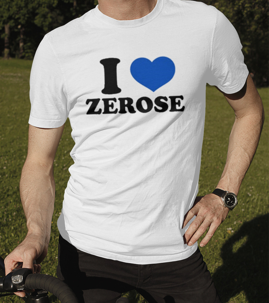 I Love Zerose Heart Blue T-Shirt