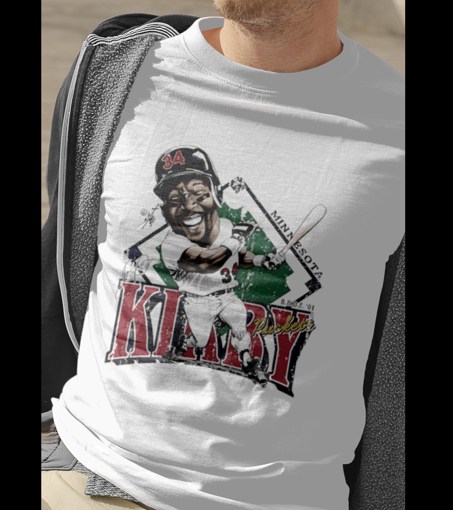 Kirby Puckett Minnesota Twins Bruce Stark Caricature Vintage Sports T-Shirt