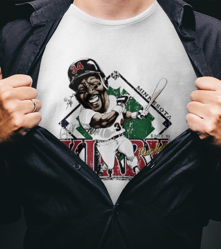 Kirby Puckett Minnesota Twins Bruce Stark Caricature Vintage Sports T-Shirt