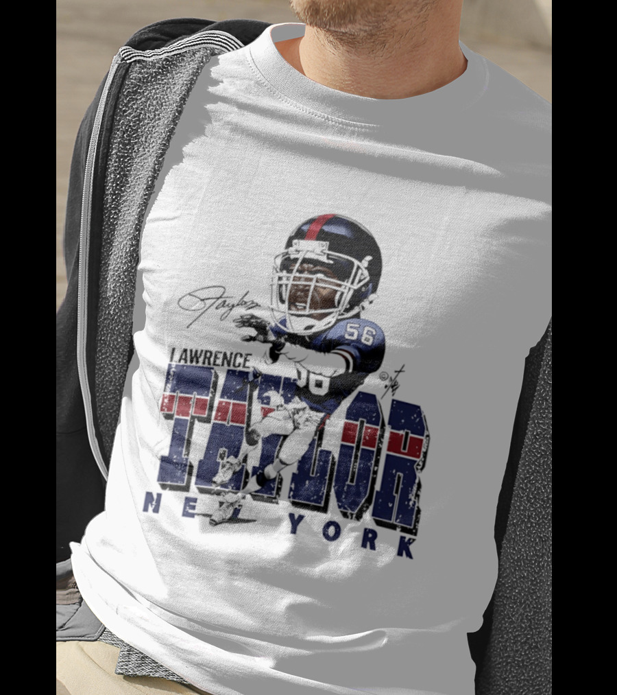 Lawrence Taylor New York Giants Bruce Stark Caricature 56 T-Shirt