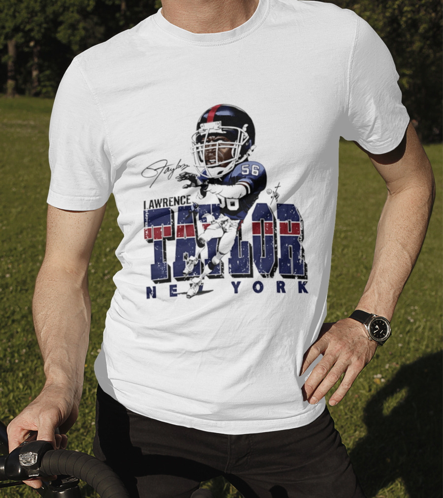 Lawrence Taylor New York Giants Bruce Stark Caricature 56 T-Shirt