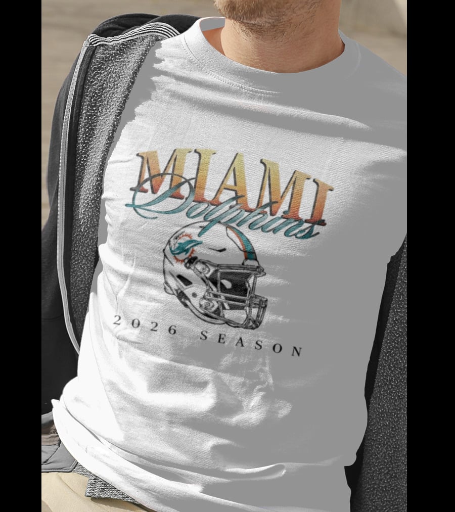 Miami Dolphins 2026 Season Helmet T-Shirt