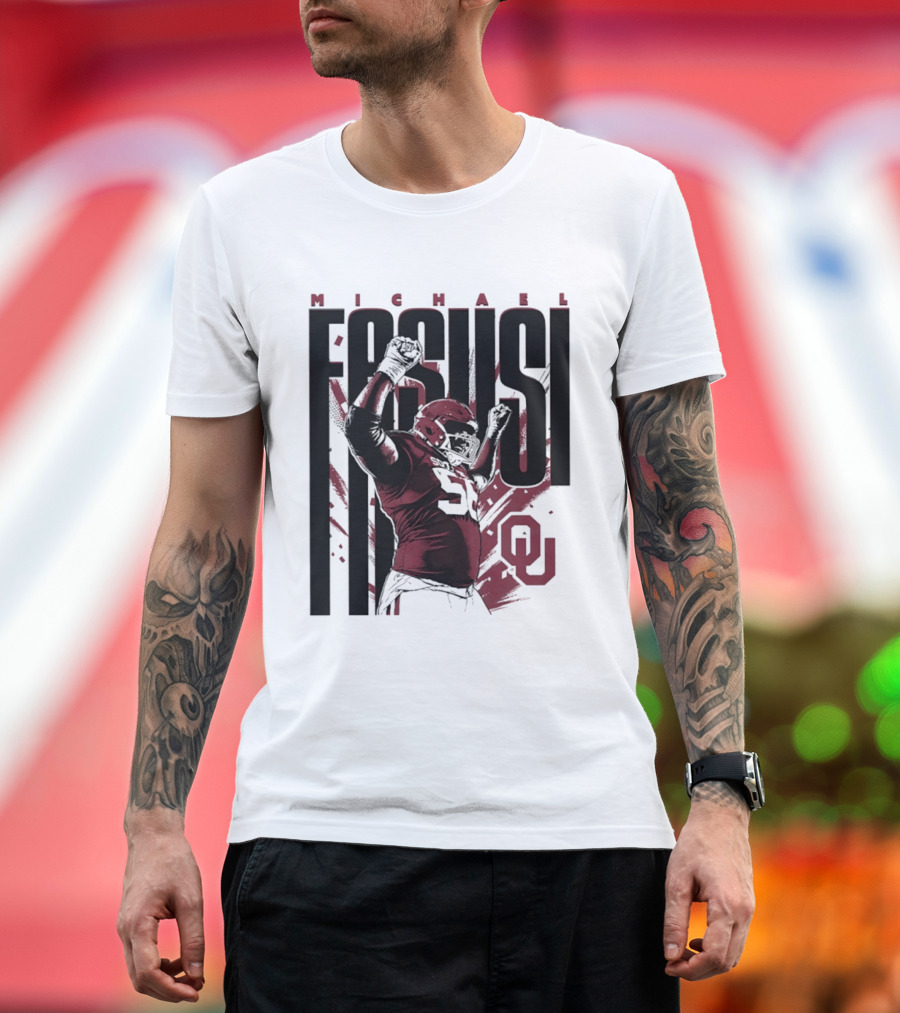 Michael Fasusi Oklahoma Sooners Football NCAA Player OU T-Shirt