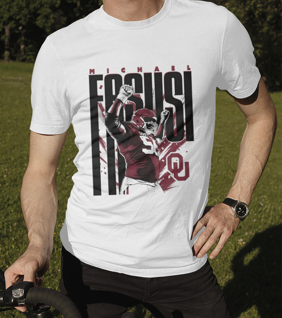 Michael Fasusi Oklahoma Sooners Football NCAA Player OU T-Shirt